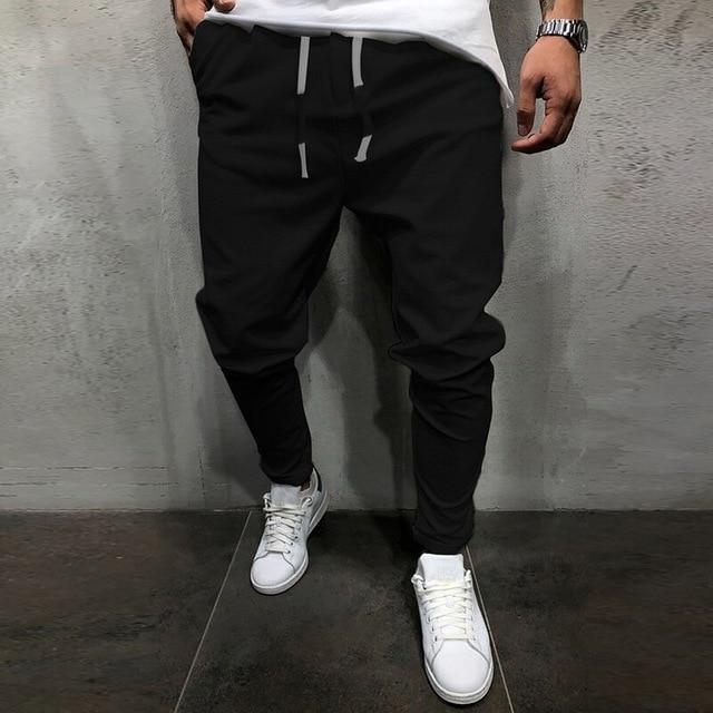 Pantalon court uni pour homme avec bande élastique