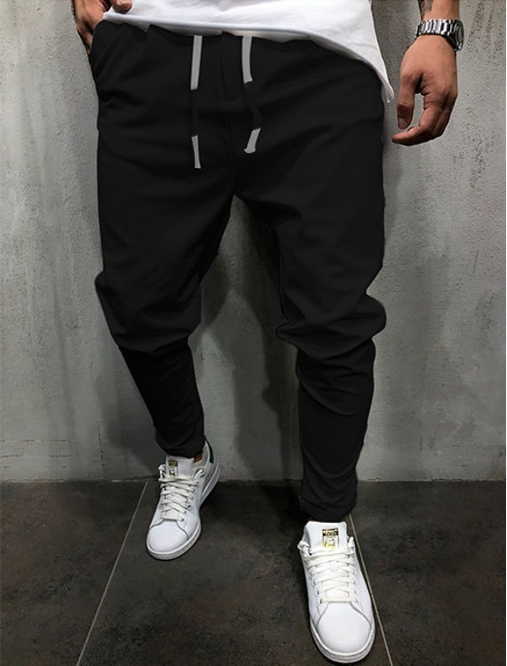 Pantalon court uni pour homme avec bande élastique