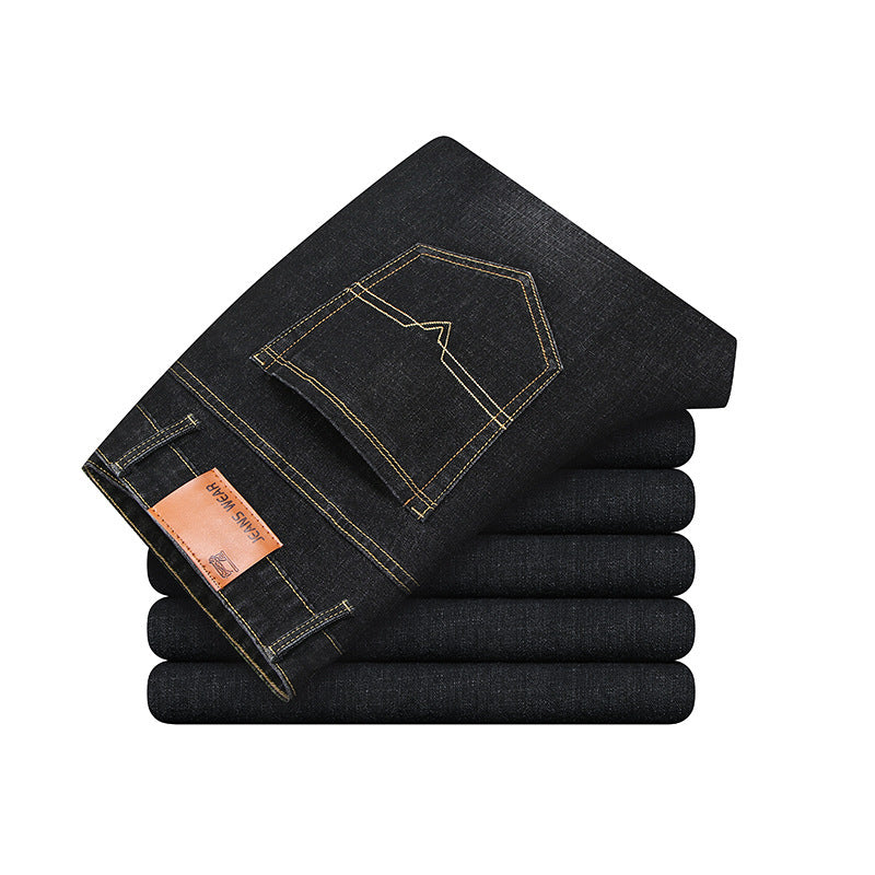 Jeans pour hommes,pantalons longs, droits et amples, neufs, grande taille, décontractés