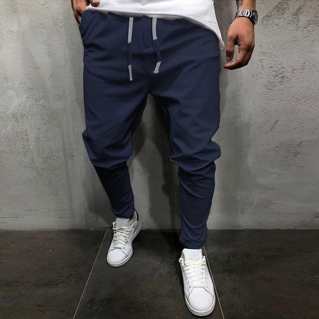 Pantalon court uni pour homme avec bande élastique