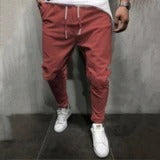 Pantalon court uni pour homme avec bande élastique