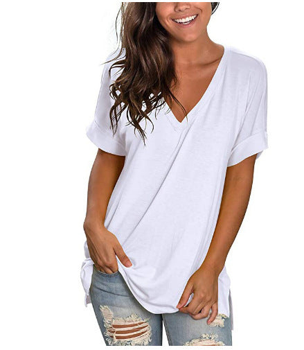 Haut ample à col en V pour femme