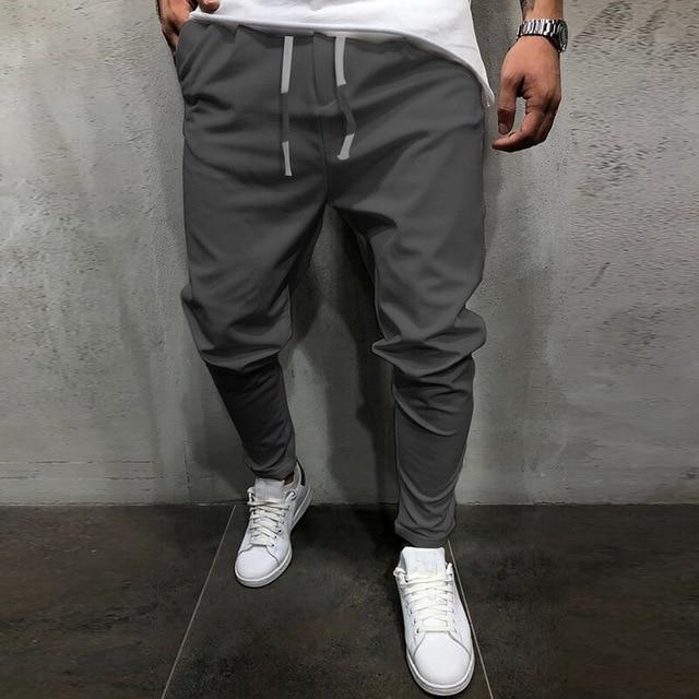 Pantalon court uni pour homme avec bande élastique