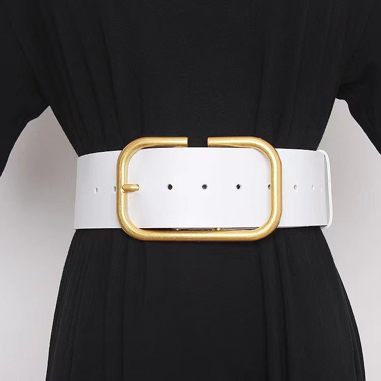 Ceinture large en cuir pour femme