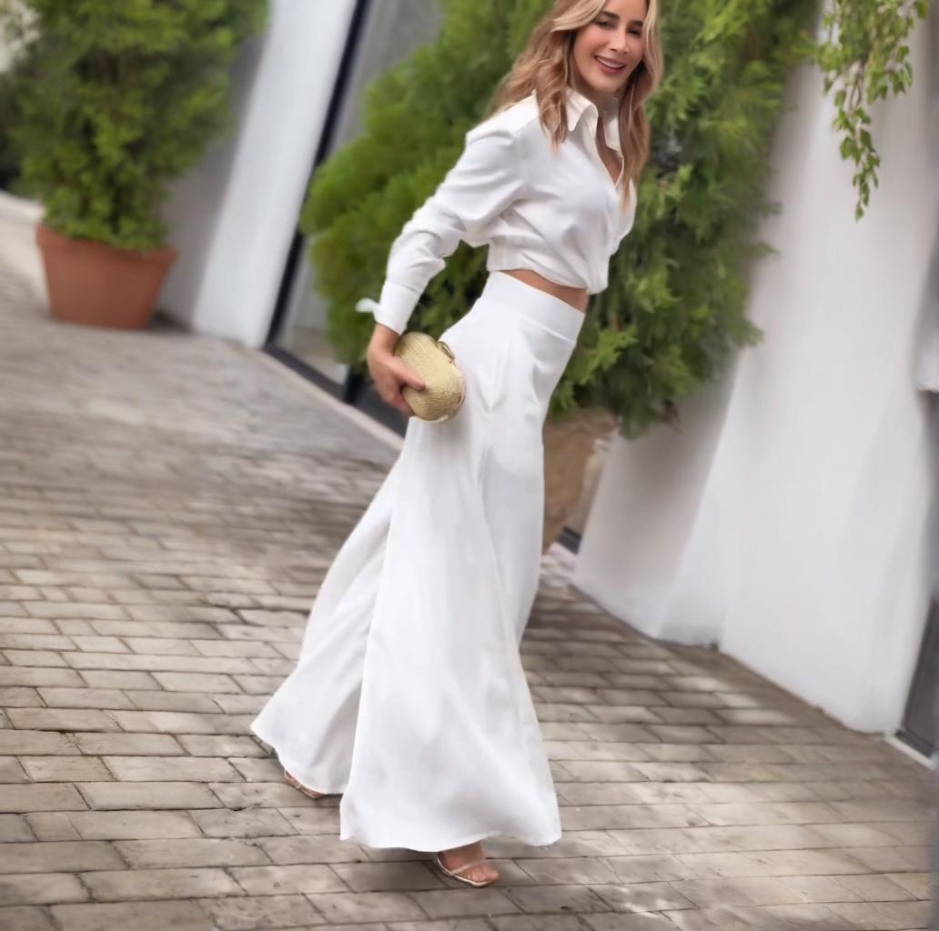 Ensemble haut ample et pantalon large pour femme