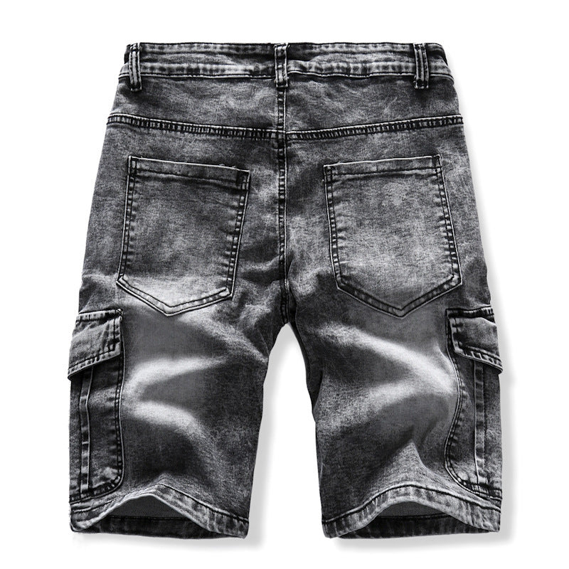Short en jean à poches pour homme