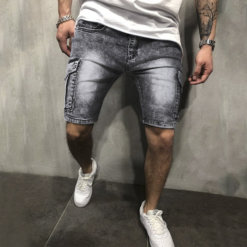 Short en jean à poches pour homme