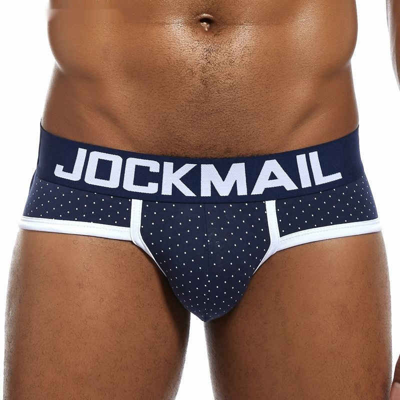 Slip pour homme en pur coton à pois absorbant la transpiration