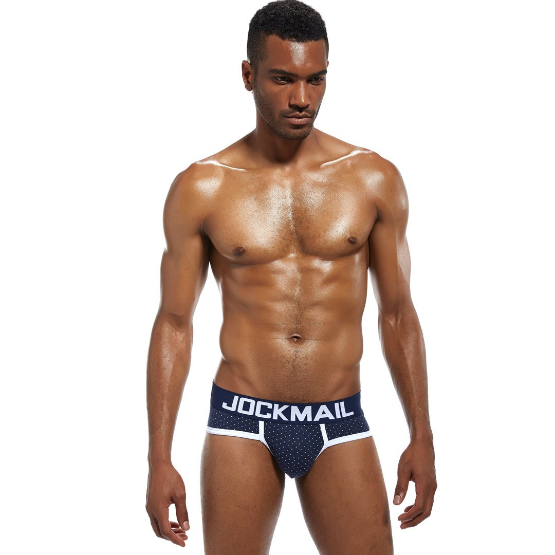 Slip pour homme en pur coton à pois absorbant la transpiration