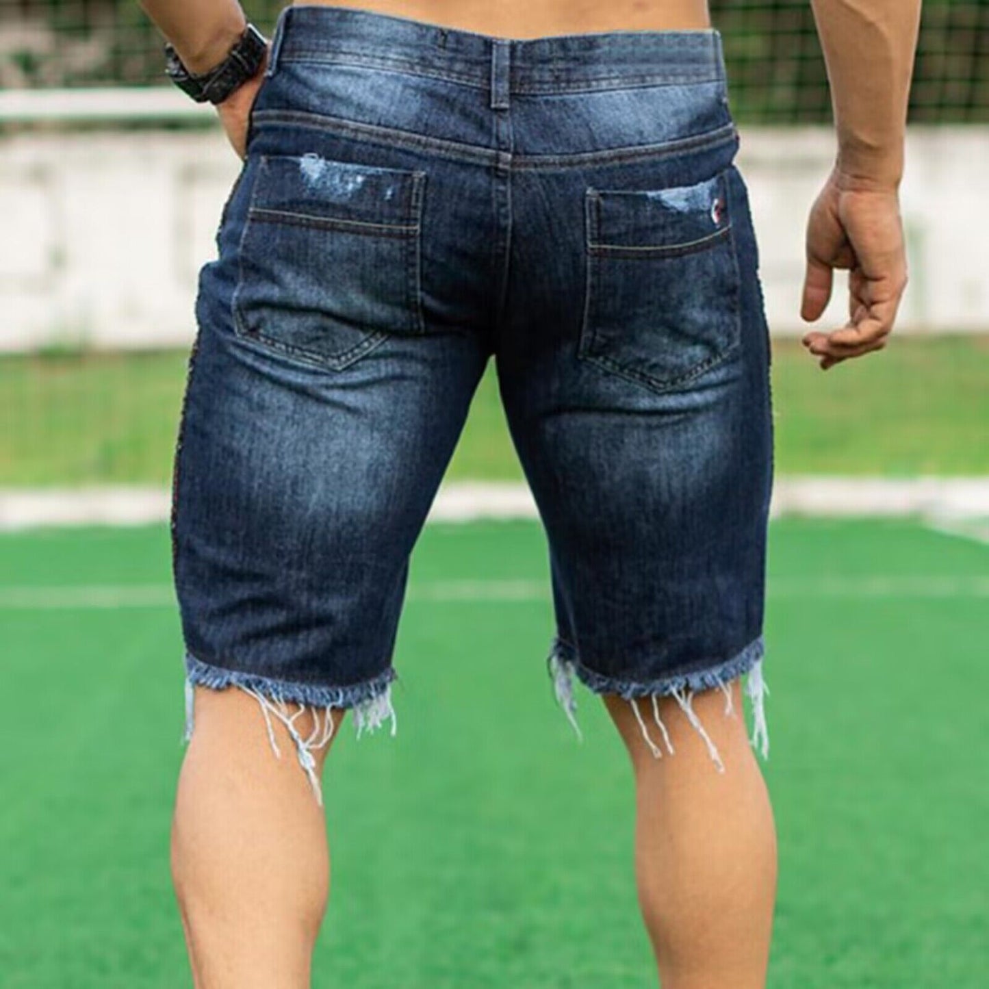 Short en jean homme
