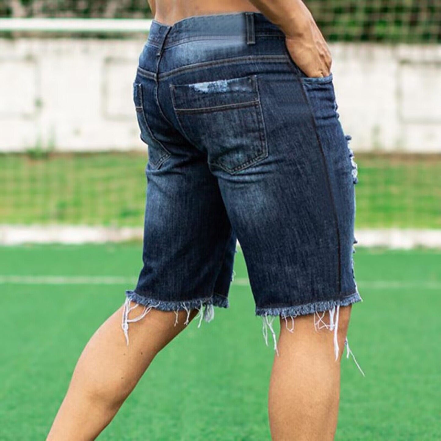 Short en jean homme