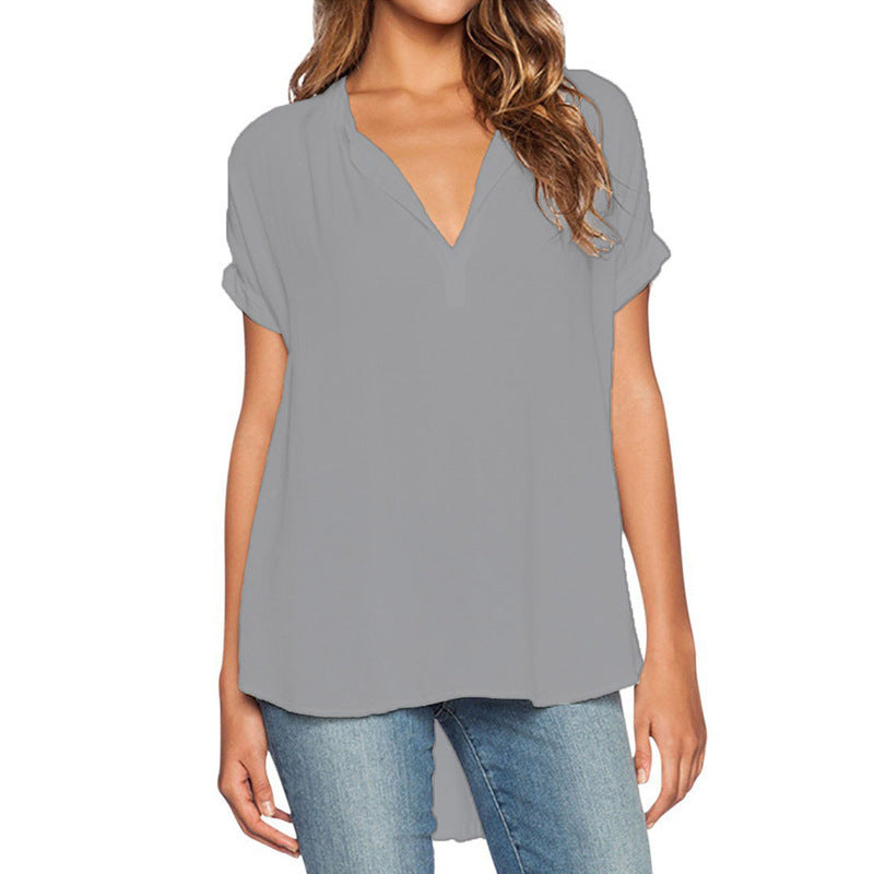 Haut ample à col en V pour femme
