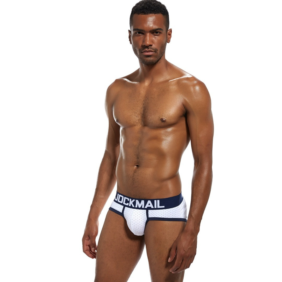Slip pour homme en pur coton à pois absorbant la transpiration