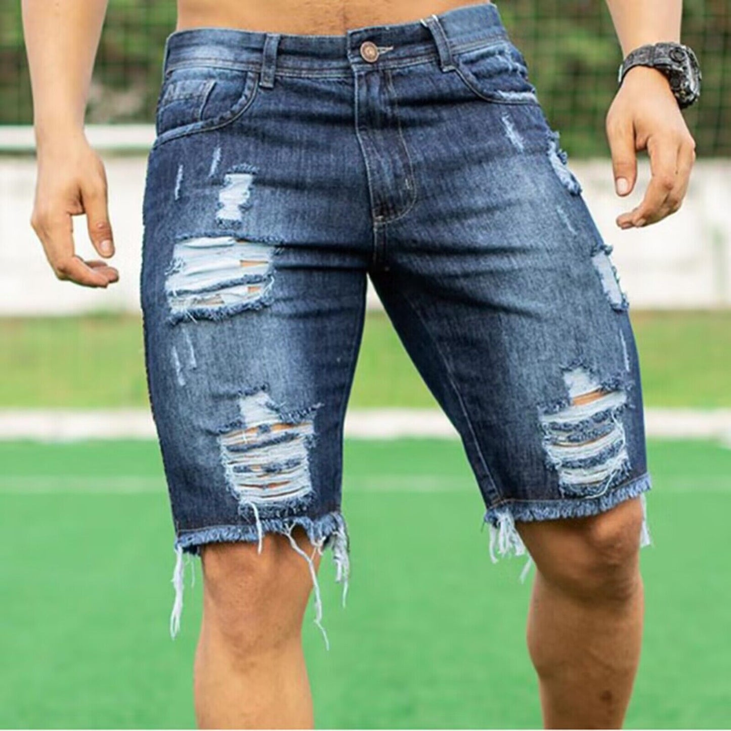 Short en jean homme