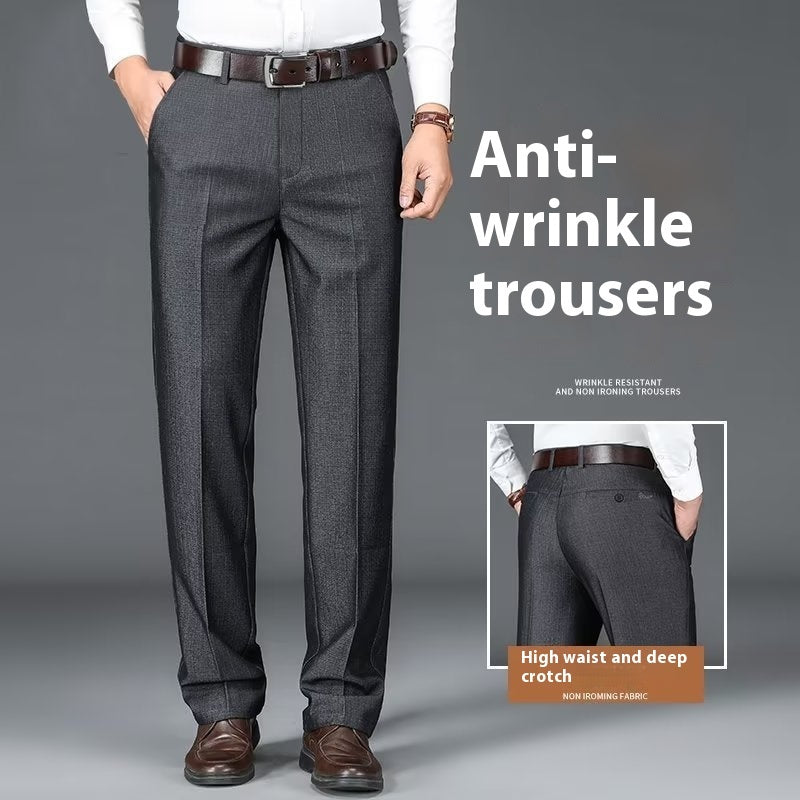 Pantalon de costume d'affaires pour homme, pantalon décontracté drapé