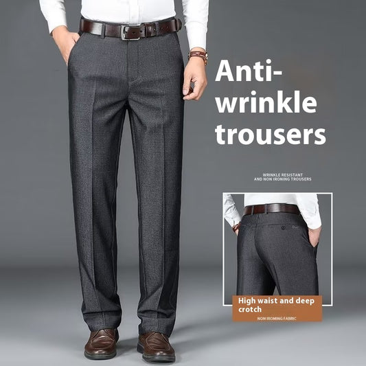 Pantalon de costume d'affaires pour homme, pantalon décontracté drapé