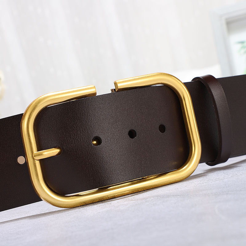 Ceinture large en cuir pour femme