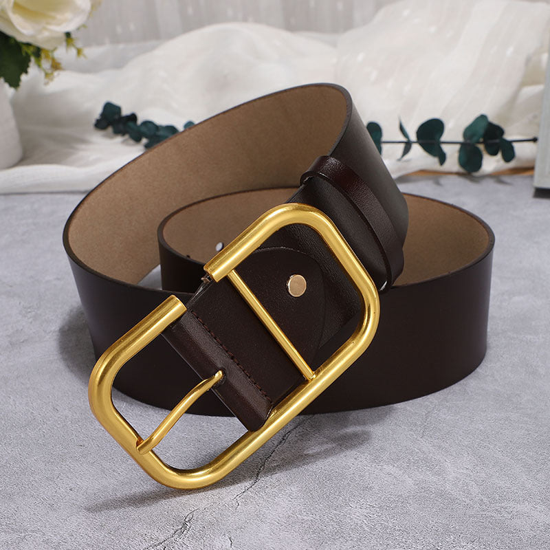 Ceinture large en cuir pour femme