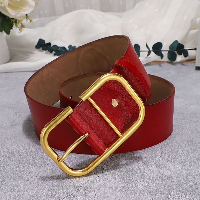 Ceinture large en cuir pour femme