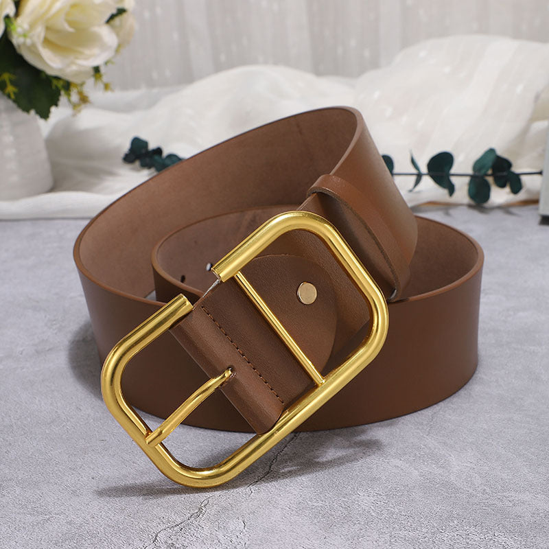 Ceinture large en cuir pour femme