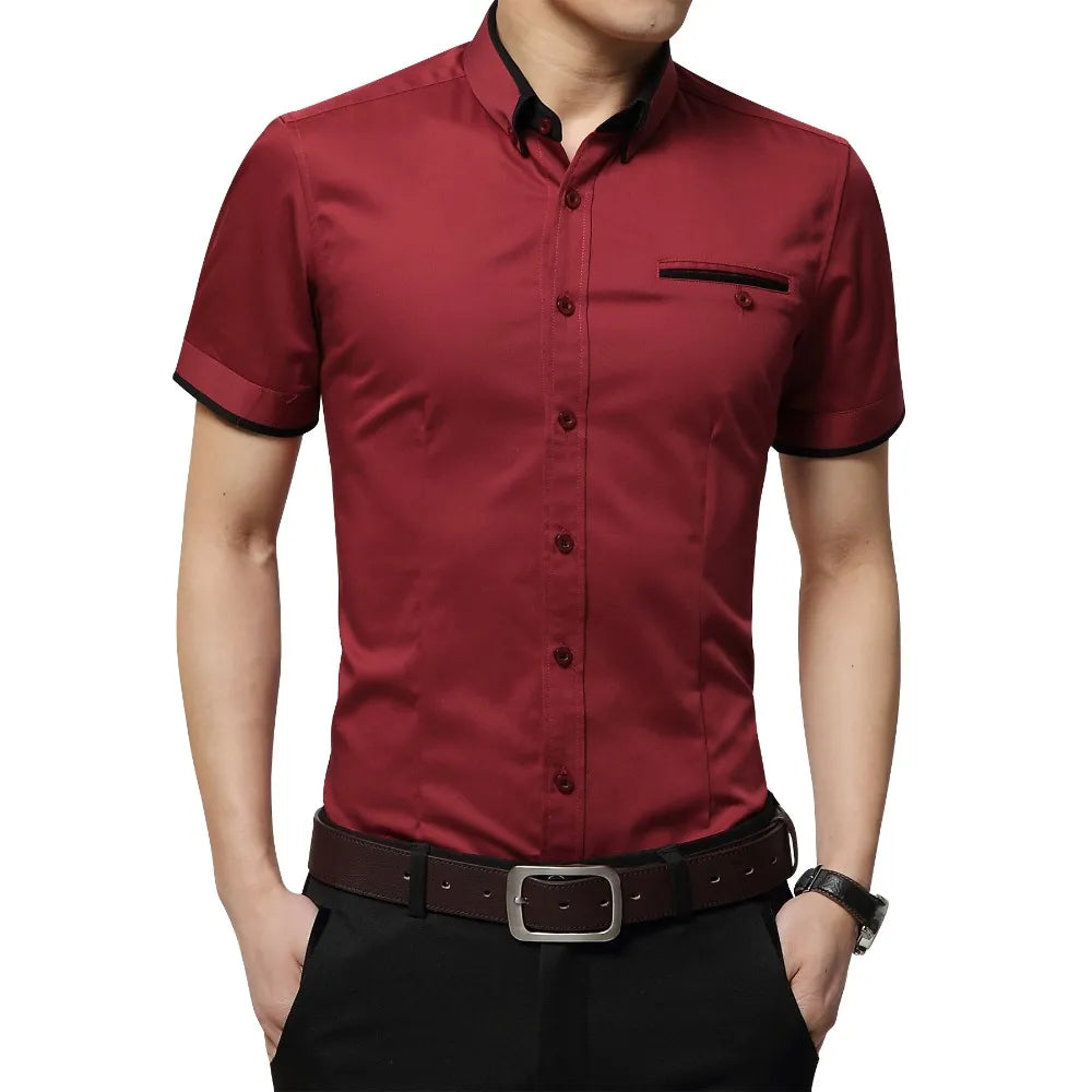 Chemise d'été à manches courtes homme
