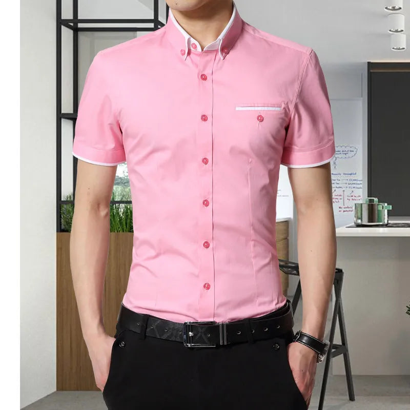 Chemise d'été à manches courtes homme